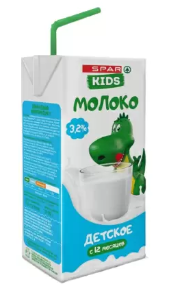 Молоко SPAR Kids с 12мес 3,2% 200г БЗМЖ