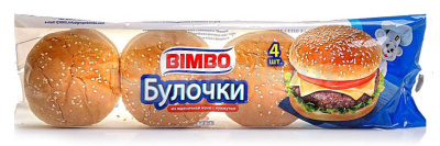 Булочка для гамбургера Bimbo с кунжутом 4шт 240г