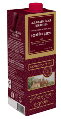 Вино Алазанская Долина кр п/сл 1л 10,5-12% т/п