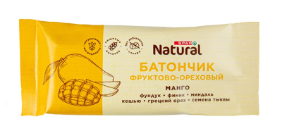 Батончик фруктово-ореховый SPAR Natural Манго 60г