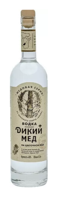 Водка Дикий мёд на цветочном меде 0,5л 40%