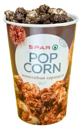 Попкорн SPAR Шоколадная Карамель 90г стакан