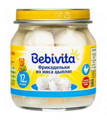 Фрикадельки Бэбивита из мяса цыплят с 12мес 100г