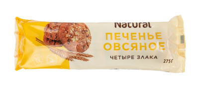 Печенье SPAR Natural Овсяное четыре злака 275г