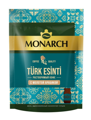 Кофе растворимый Монарх Турецкий бриз с добавлением молотого 60г