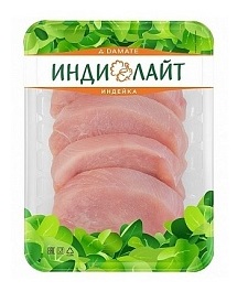Котлета натуральная из индейки Индилайт охл газ/уп 400г
