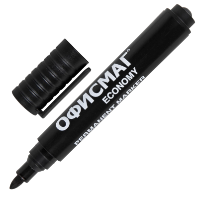 Маркер перманентный черный круглый стерж