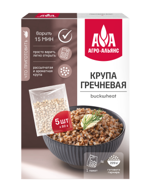 Крупа гречневая Агро-Альянс в пак/вар 5*80г
