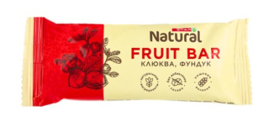 Батончик фруктово-ореховый SPAR Natural Клюква 60г