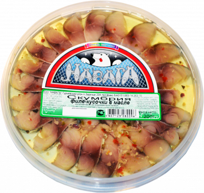 Скумбрия деликатесная филе Навага 200г