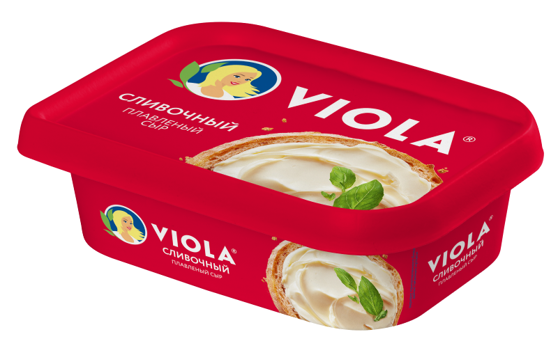 Сыр плавленый Виола Сливочный 50% ванночка 200г БЗМЖ