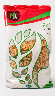 Макар изд Rossana e`pappare Звездочки Триколор томатно-шпинатные 500г