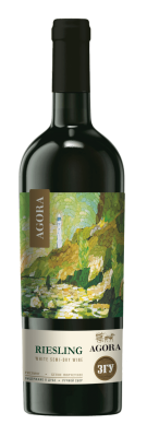 Вино Агора Рислинг ЗГУ бел п/сух 0,75л 11,5-13%