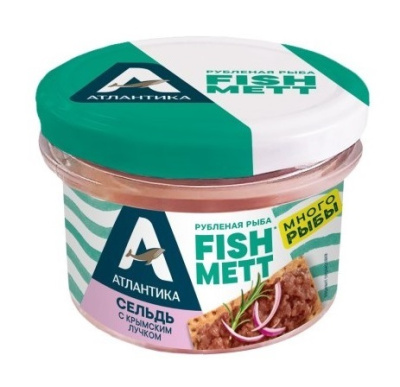 Сельдь Фиш Мит рубленая с/с с крымским лучком Атлантика 170г