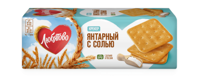 Крекер Любятово Янтарный с солью 204г