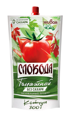 Кетчуп Слобода Томатный без сахара 300г д/п