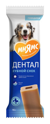 Лакомство для собак Мнямс Дентал Зубной снек Говядина 95г