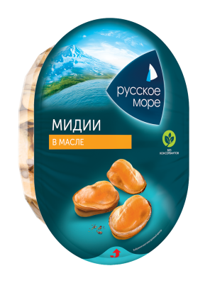 Мясо мидии чилийской в растительном масле Классик Русское море 180г