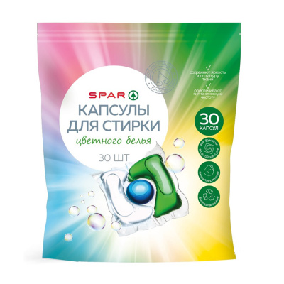 Капсулы для стирки SPAR для цветного 30шт