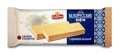 Вафли Белорусские с кремовой начинкой 72г