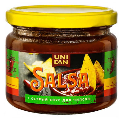 Соус для чипсов Сальса UNI DAN 280г ст/б