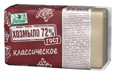 Мыло хозяйственное Весна 140г 72% классическое