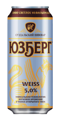 Пиво светлое н/ф пшеничное Юзберг Вайс 0,45л 5,4% ж/б