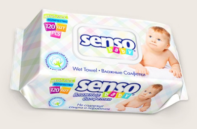 Салфетки влаж детские Сенсо Бэйби 120шт