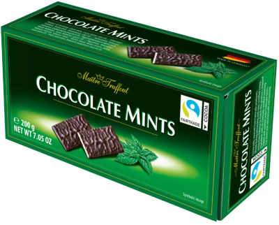 Пастилки шоколадные Мэтр Трюффо с мятой 200г