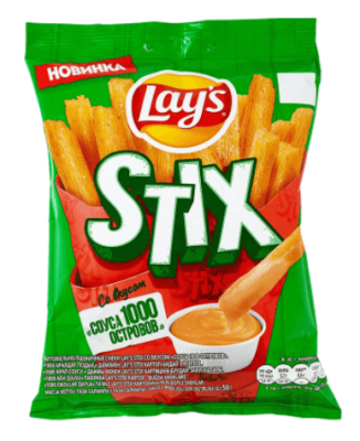Снеки Лейз Стикс со вкусом Соуса 1000 островов 50г