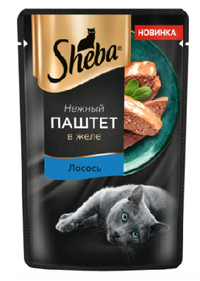 Корм влажный для кошек Шеба Лосось паштет в желе 75г