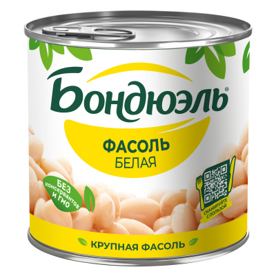 Фасоль белая Бондюэль 400г ж/б