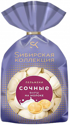 Пельмени Сибирская коллекция Сочные с фаршем на молоке 700г