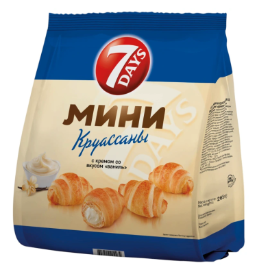 Круассаны мини 7Дней Ваниль 265г