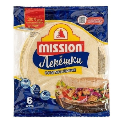 Лепешки Тортильи Миссион пшеничные оригинальные 250г