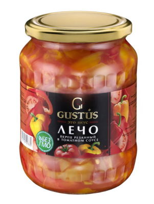 Лечо в томатном соусе Густус 680г ст/б