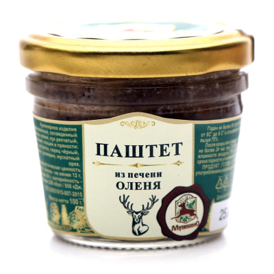 Паштет Мушкино из печени оленя 80г