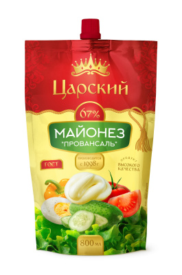 Майонез Царский Провансаль 67% 800мл