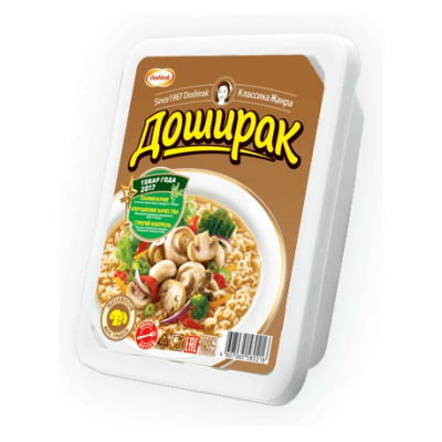 Лапша б/п со вкусом грибов Доширак 90г тарелка