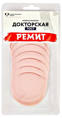 Колбаса вареная докторская Ремит нарезка 150г