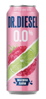 Напиток пивной Доктор Дизель Малина/Лайм 0,4л 5% ст/б