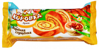Рулет Коровка бисквитный вареная сгущенка 200г