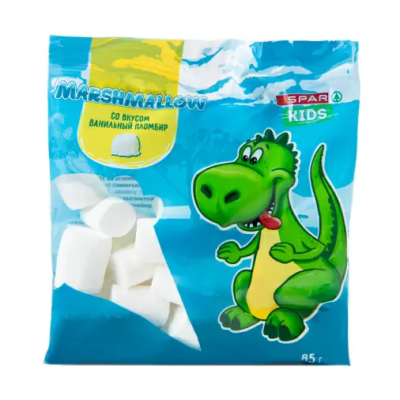 Маршмеллоу SPAR Kids Ванильный Пломбир 85г
