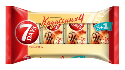 Круассаны 7Дней Какао 3+1 260г