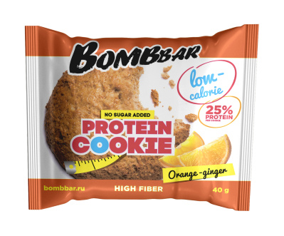 Печенье протеиновое Бомббар Апельсин/Имбирь 40г