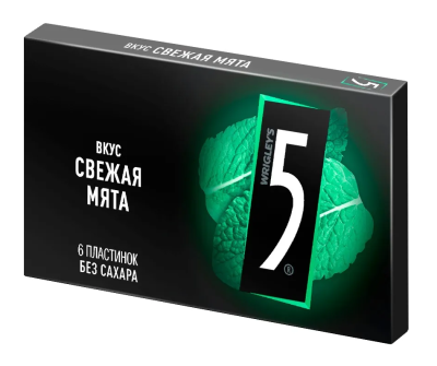 Жевательная резинка Ригли 5 Свежая мята 14,5г