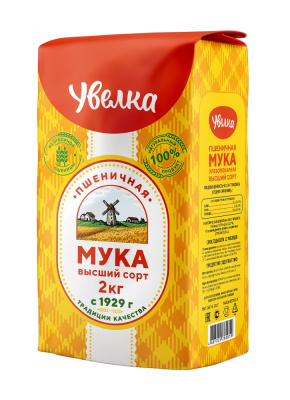 Мука пшеничная Увелка в/с 2кг