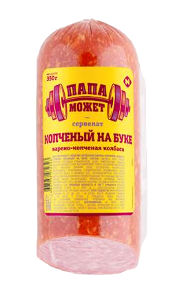 Колбаса в/к Сервелат Копченый на Буке Папа Может 350г