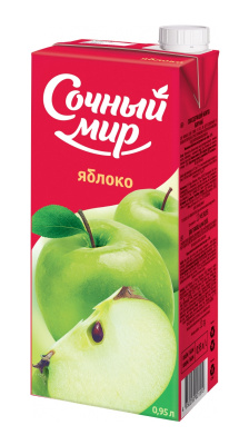 Напиток сокосодержащий Сочный Мир Яблоко 0,95л
