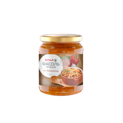 Фасоль печеная SPAR по-Домашнему 480г